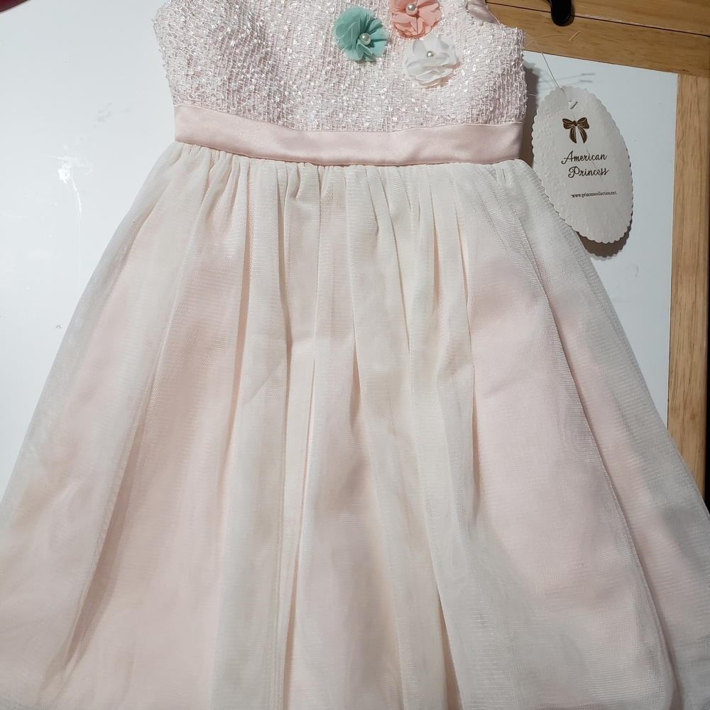 American Princess Blush and Cream Kids Dress